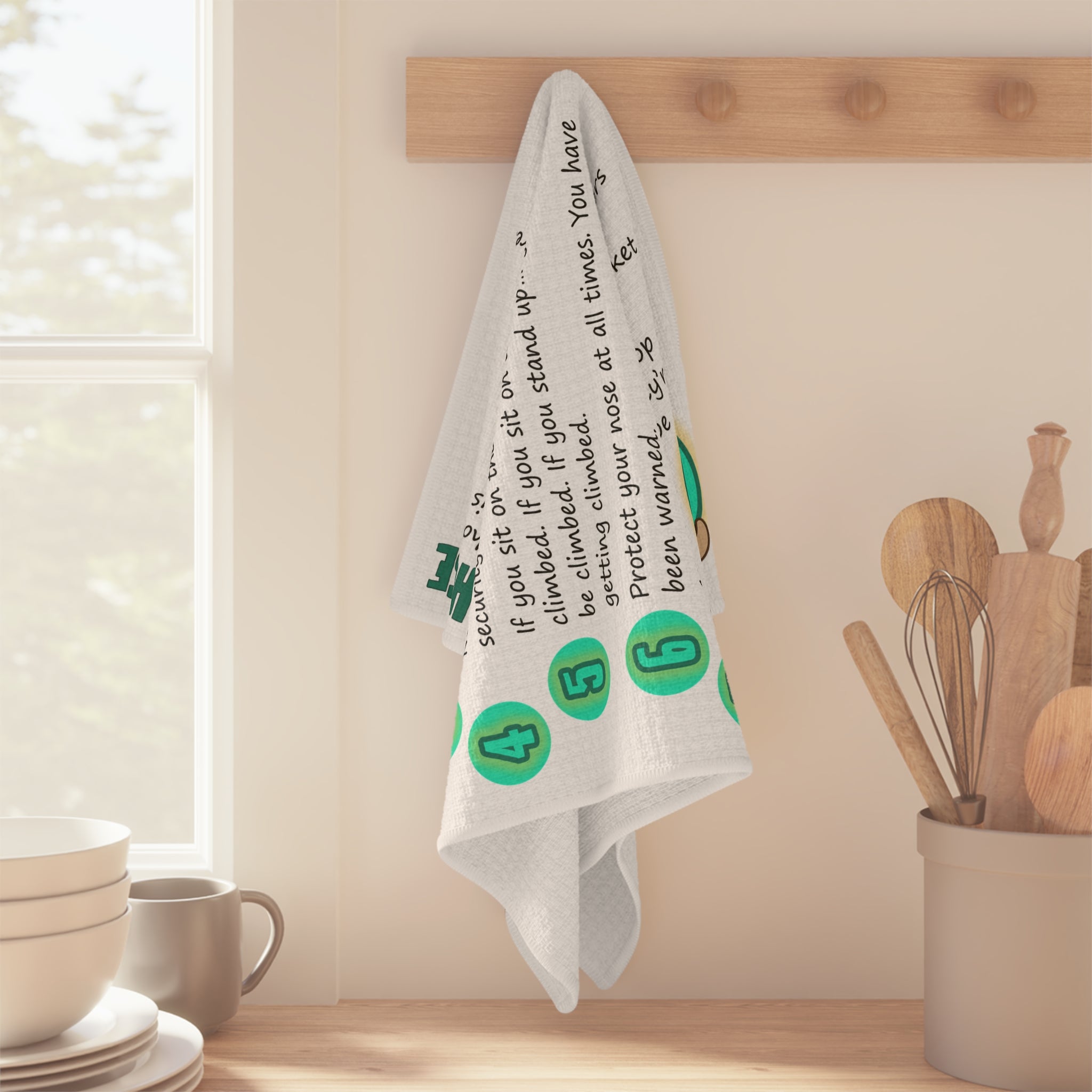 Tea Towel - Funny Ferret House Rules by FerretTubeTV Funny Gift